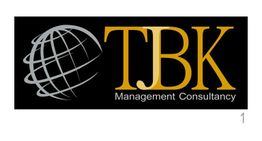 Logo von TBK Management Consultancy mit stilisierter Weltkugel.