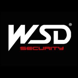 Logo: „WSD SECURITY“ in Weiß und Rot auf schwarzem Hintergrund.