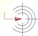 Logo mit einem roten Pfeil und konzentrischen Kreisen auf weißem Hintergrund.