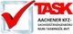 Rotes Häkchen, Text: "TASK Aachener KFZ-Sachverständigenbüro Nuri Taskingül-BVT".