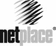 Logo mit stilisiertem Globus und Schriftzug "netplace" darunter.