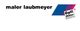 Logo mit Schriftzug "maler laubmeyer" und Opti-Maler-Partner-Emblem in Blau und Pink.