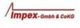 Logo mit roter Schrift: "Impex-GmbH & CoKG" und einer grafischen Linie darüber.
