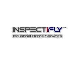 Inspectifly logo: Text reads "Inspectifly Industrial Drone Services" on a white background.