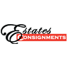 Black and red "Consignments" logo with a curved arrow design.