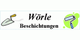 Logo mit Text "Wörle Beschichtungen", Kelle links und Farbroller rechts.