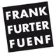 Schwarzes Quadrat mit weißem Text "FRANKFURTER FUENF" in drei Zeilen.