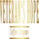 "Veteran's Hope Coffee Company logo in gold text on a white background."