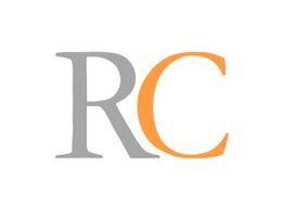 Graues "R" und oranges "C" auf weißem Hintergrund.