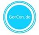 Logo mit blauem Kreis und Schriftzug "GorCon.de" in der Mitte.