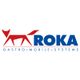 Logo von ROKA: Roter Fuchs neben blauem Schriftzug "ROKA Gastro Mobile Systeme".