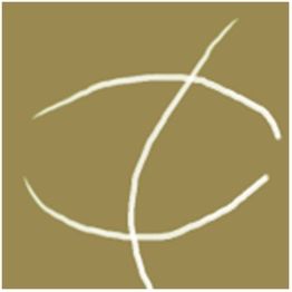 Abstraktes Bild mit weißen, sich kreuzenden Linien auf braunem Hintergrund.