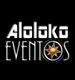 Logo de Aloloko Eventos en fondo negro, con diseño colorido de estrella en el centro de la O.