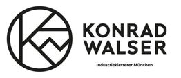 Logo von Konrad Walser, Industriekletterer in München, mit stilisiertem K und W.