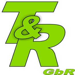 Grünes Logo mit überlappenden Buchstaben T & R und dem Schriftzug GbR, alles in Grün auf Weiß.