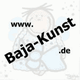 Zeichnung eines Kindes mit einem Geschenk. Text: "www.Baja-Kunst.de".