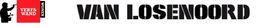 Logo met tekst: "Verf Wand van Losenoord" in zwart-wit en rood.