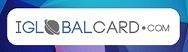 Logo de IGlobalCard con fondo azul y púrpura.