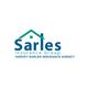 Logo of Sarles Insurance Group with a house icon above the text.