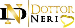 Logo con lettera N dorata, testo "Dottor" e cuore stilizzato dorato a destra.