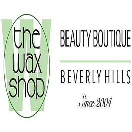 Logo of "The Wax Shop" beauty boutique in Beverly Hills, established in 2004.