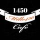 Logo con scritte: "1450", "Mille450" e "Cafè" su sfondo nero.