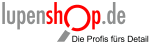 Logo von lupenshop.de mit dem Slogan "Die Profis fürs Detail".