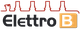 Logo con scritta "Elettro B" e sagome di skyline rosso sopra.