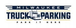 Logo for Milwaukee Truck Parking featuring a truck and the slogan "Park It Here."