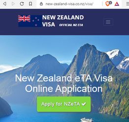 New Zealand eTA visumansøgning online med bjergudsigt i baggrunden.