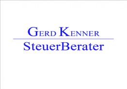 Text: Gerd Kenner SteuerBerater, blau auf weißem Hintergrund.