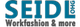 SEIDL-Logo in blauer Schrift auf transparentem Hintergrund.