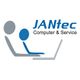 Logo von JANtec Computer & Service mit zwei stilisierten Figuren vor einem Laptop.