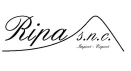 Logo con scritte "Ripa s.n.c." e "Import - Export" in stile elegante.