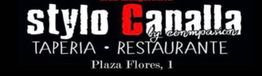 Letrero de "Stylo Canalla" Tapería Restaurante en Plaza Flores, 1.