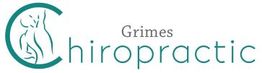 Grimes Chiropractic logo with stylized spine in a circle.