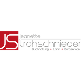 Logo mit roten Buchstaben "JS" und dem Text "Jeanette Strohschnieder" in Schwarz und Rot.