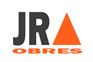 Logo de JR Obras con letras negras y triángulo naranja.