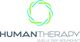 Logo mit grünem und blauem Symbol, Text: HUMAN THERAPY, Quelle der Gesundheit.