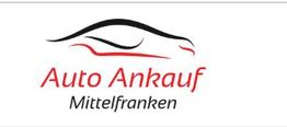 Logo von "Auto Ankauf Mittelfranken" mit stilisiertem Auto in Schwarz und Rot.
