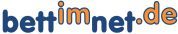 Logo mit Schriftzug "bettimnet.de" in blauer und orangefarbener Schrift.