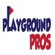 Colorful "Playground Pros" logo with a red flag motif.