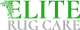 Text: "ELITE RUG CARE" with green ornamental design on the left.