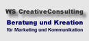 Textlogo: "WS Creative Consulting - Beratung und Kreation für Marketing und Kommunikation".