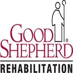 Logo of Good Shepherd Rehabilitation with a stylized figure holding a crook.