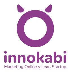 Logo morado de Innokabi con texto "Marketing Online y Lean Startup".