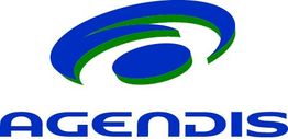 Logo mit blau-grünen Halbkreisen über dem Schriftzug "AGENDIS".