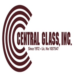 Logo of Central Glass, Inc. with red arcs and text.