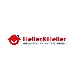 Logo van Heller & Heller met rode huisvorm en tekst "financieel en fiscaal advies".