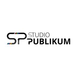 Logo mit Text "STUDIO PUBLIKUM", schwarzer Schriftzug und bunten Akzenten auf weißem Hintergrund.